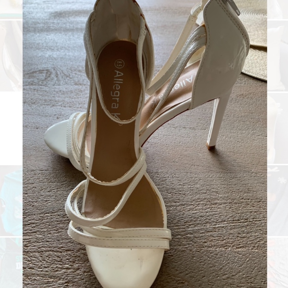 White 4” heels